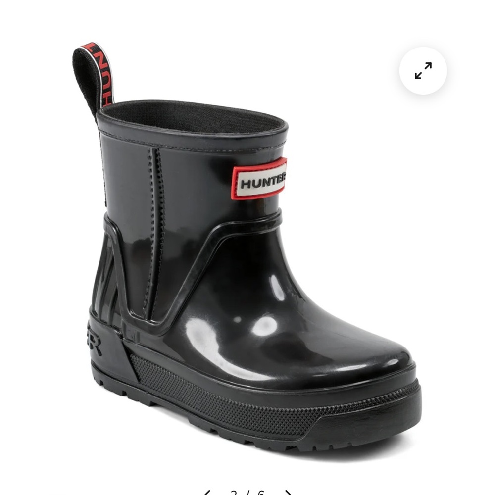 Hunter Black Kids Rain Boots size 2